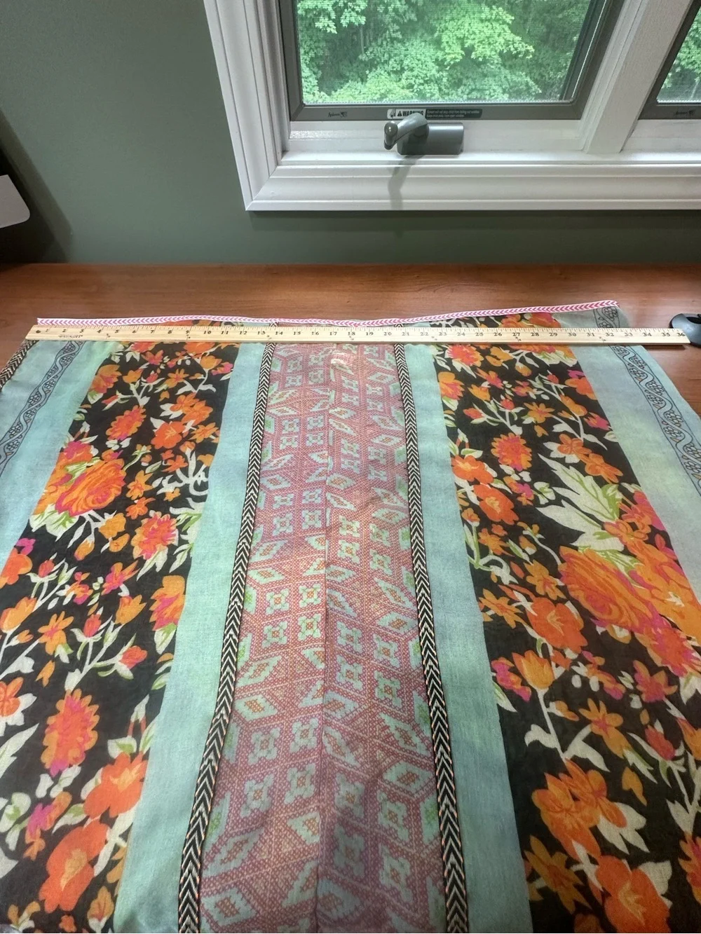 B. P. Infinity Light Green Floral Patterned Women's Scarf Summer